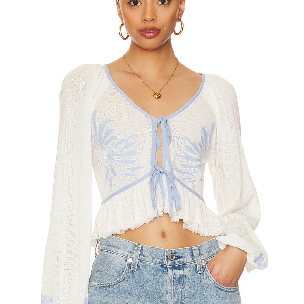 Free People Lookout Top in Ivory Combo